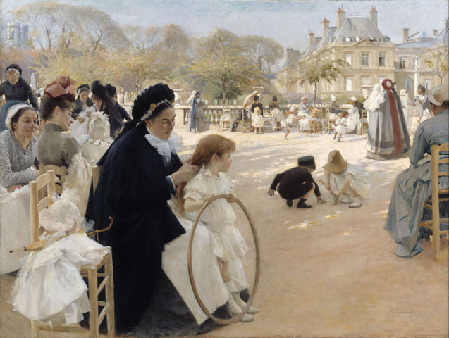 Albert Edelfelt ”The Luxembourg Gardens, Paris”, 1886, (Ateneum, Helsinki). 