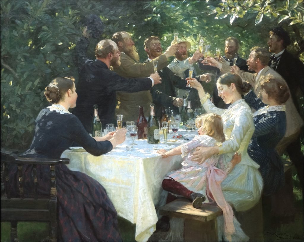 Fig 3. Peder Severin Krøyer, ”Hipp, hipp, hurra!”, 1888, (Göteborgs konstmuseum). 
