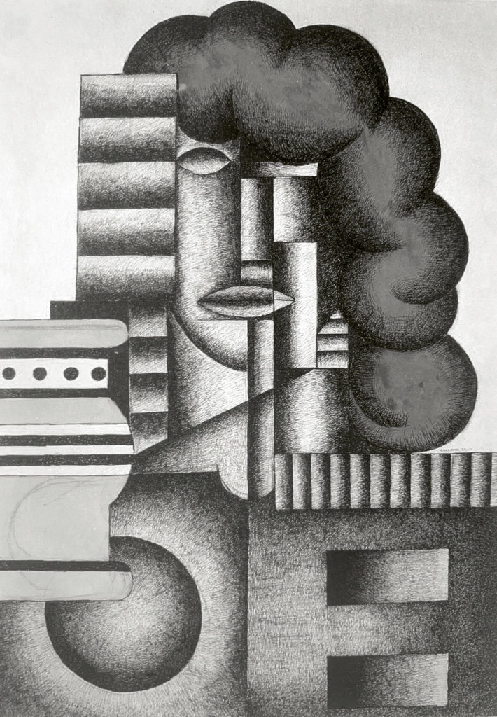Otto G. Carlsunds ”Fabriken”, koncipierad 1924 i Paris i samarbete med Fernand Léger, men utförd först 1931.